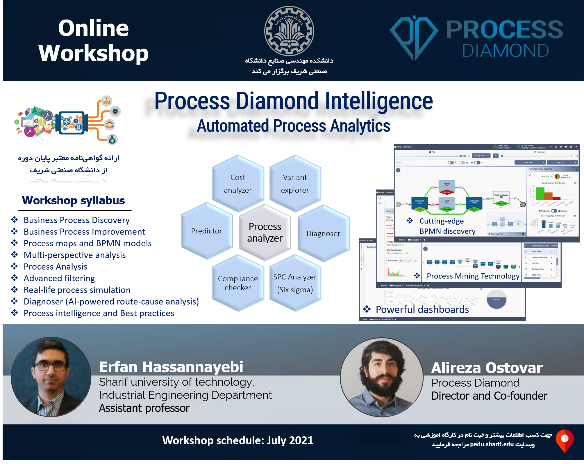 تخصص فرآیندکاوی با نرم افزار Process Diamond Intelligence پوستر رویداد 