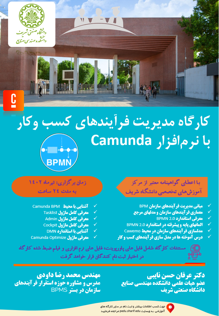 استاندارد مدلسازی فرآیندهای کسب و کار BPMN ۲.۰ و نرم افزار Camunda BPMS پوستر رویداد 